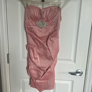 Light pink strapless dress